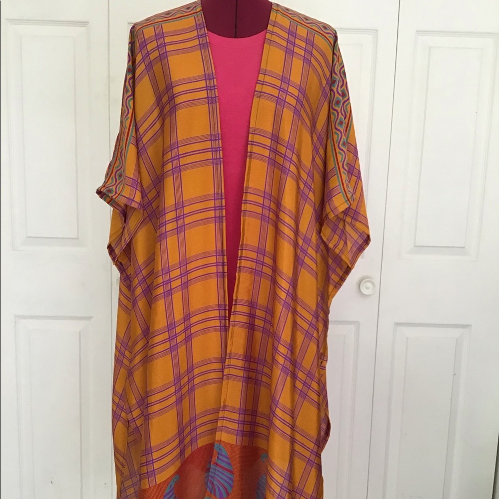 NWOT Handmade Kimono Style Cover made from Vintage Sari